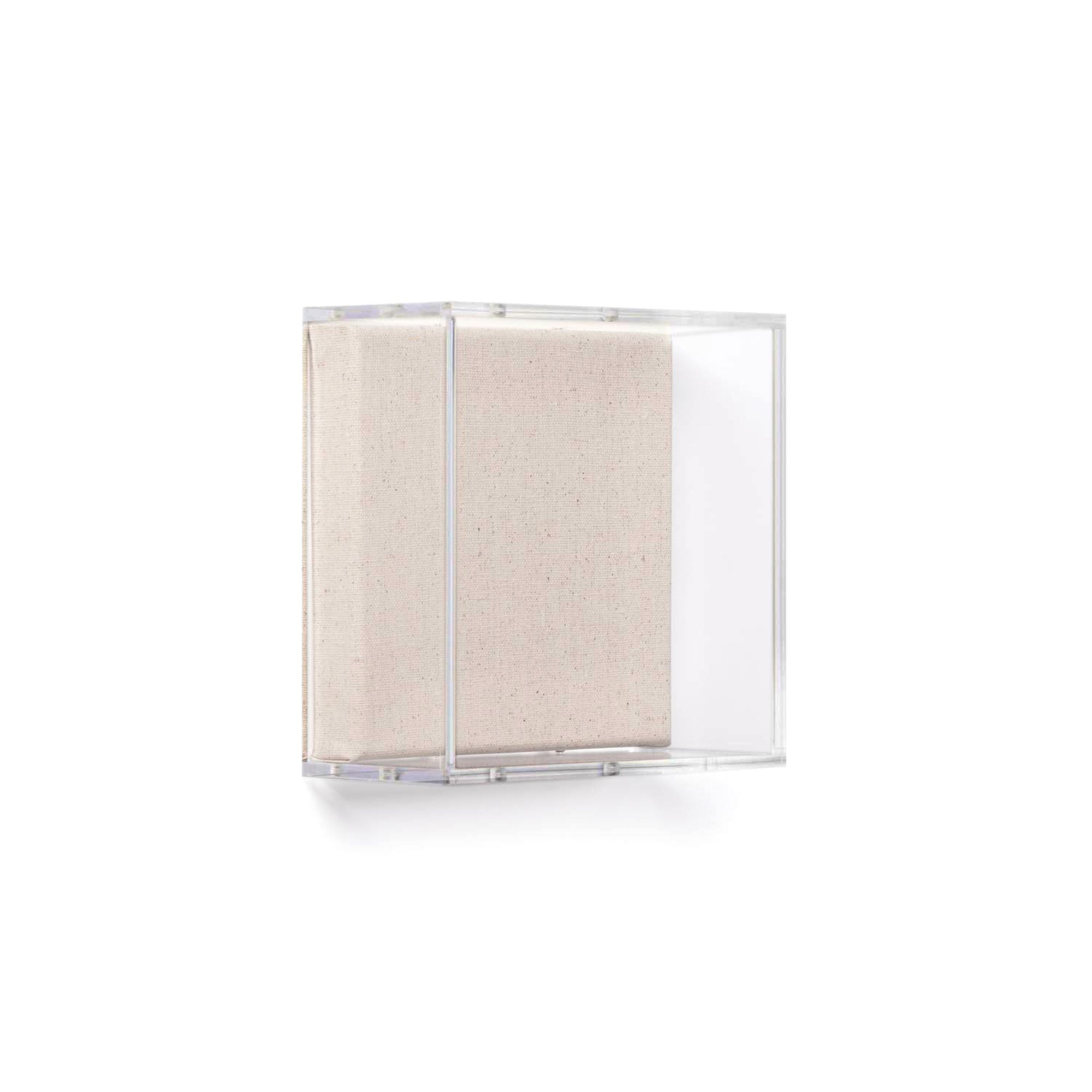 6" x 6" x 3" Modern Acrylic Shadowbox with Linen Canvas - UV Grade